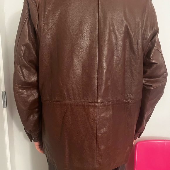 Vintage Genuine leather vintage mens jacket size L - Picture 5 of 12